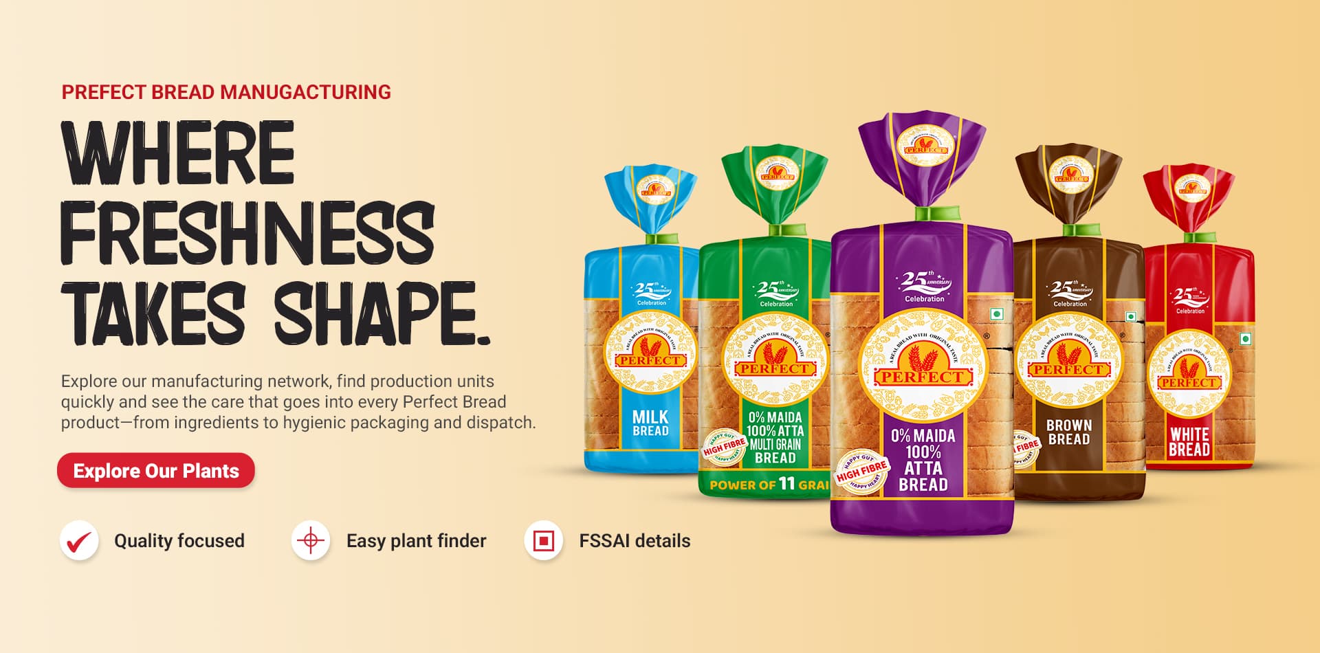 Perfect Bread plants and manufacturers — freshness across India